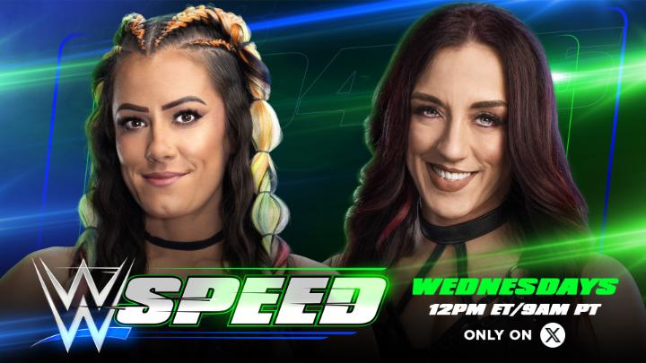 TODAY on #WWESpeed! Who will advance in the #WWESpeed Women's No. 1 Contender's Tournament? Will it be @Katana_WWE or @wwe_alba in the Quarterfinals? 👀