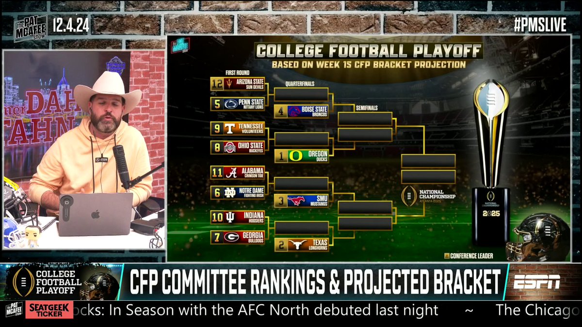 If No. 17 Clemson beats No. 8 SMU in the ACC Championship game, should No. 11 Alabama Football be knocked out of the CFP? Pat McAfee and the crew discuss 💭
