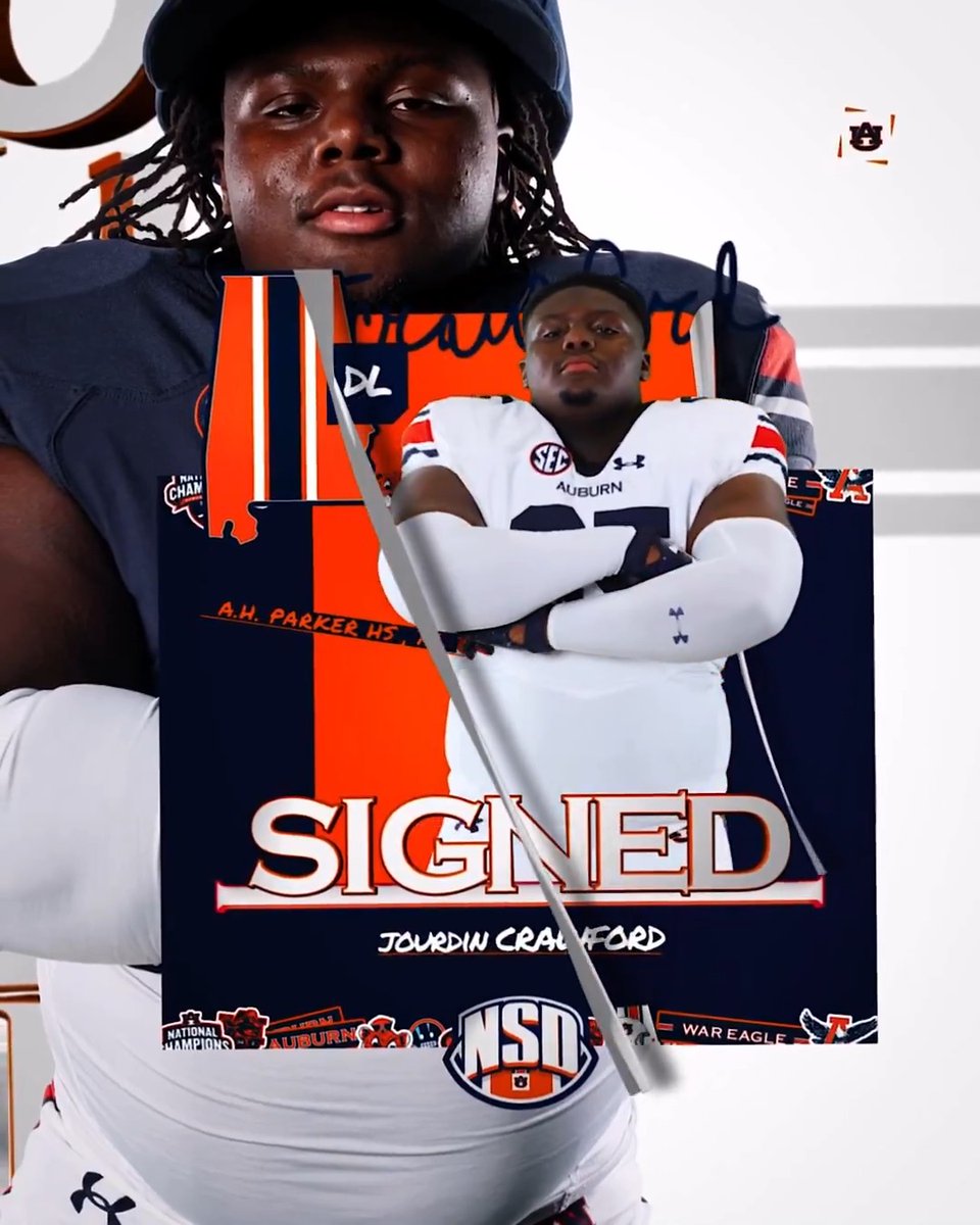 D-Line keeps getting 𝐬𝐭𝐫𝐨𝐧𝐠𝐞𝐫. Jourdin Crawford stays home! 🏠 Birmingham, Alabama 💪 Defensive Line 🔗