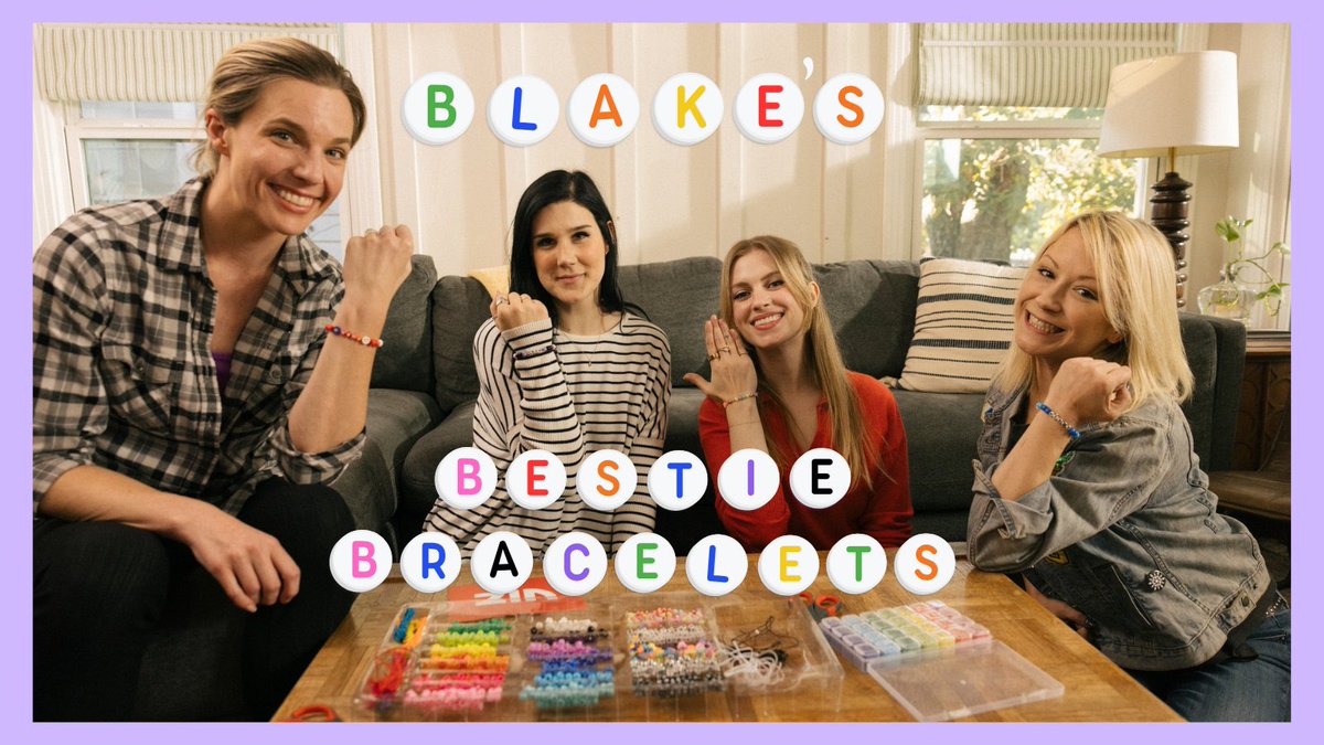 Making friendship bracelets isn’t only fun, but they make a really sweet and one-of-a-kind gift to your teammate! 🥹 (Also, are we surprised Blake is a Swiftie?)