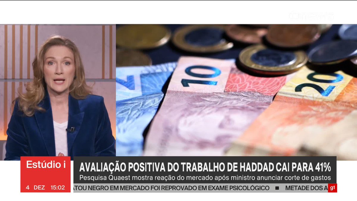 "Quando a gente conversa no mercado financeiro, o que a gente ouve é que o governo Lula 3 se parece muito mais com o governo Dilma do que com o governo Lula 1", comenta Ana Flor sobre reação ao pacote fiscal. ➡ Assista ao #Estúdioi: #GloboNews