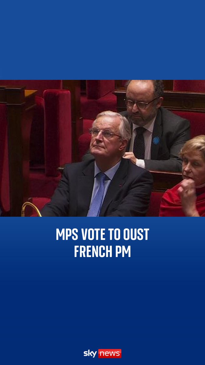 French MPs have voted to oust Prime Minister Michel Barnier in a no-confidence motion, making him the shortest-serving prime minister since 1958.