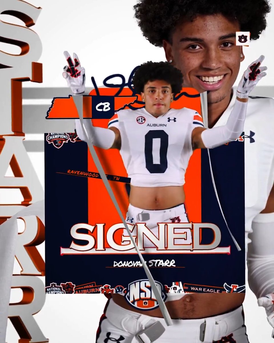 It was always the Tigers 🐅 Welcome to The Plains, Donovan Starr! 🏠 Brentwood, Tennessee 🔒 Cornerback 🔗