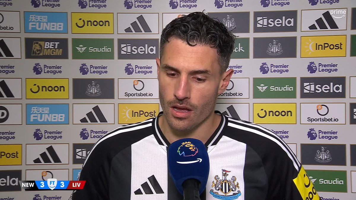 "I thought I'd try and keep it in play!" 😅 Newcastle defender Fabian Schar reacts to his late, late heroics #PLonPrime #NEWLIV