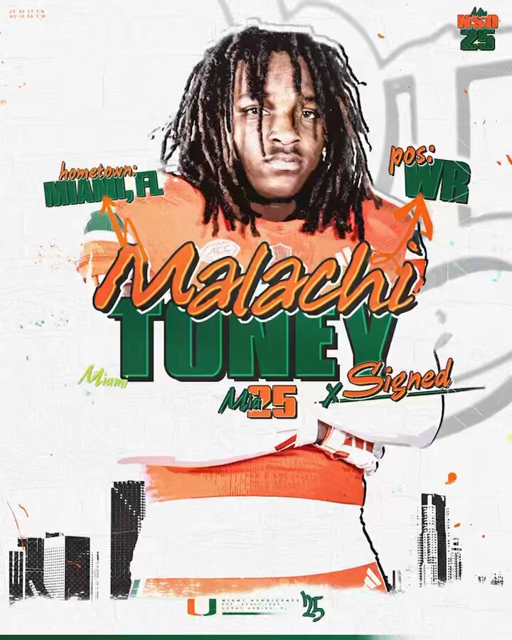WELCOME TO THE U @malachitoney2 #GoCanes