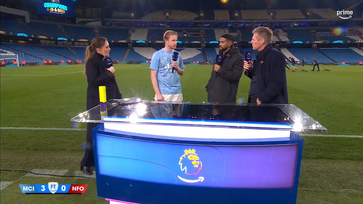 "I'm happy I could do 70 minutes" Kevin De Bruyne analyses his goal on his return to the Man City side #PLonPrime #MCINFO