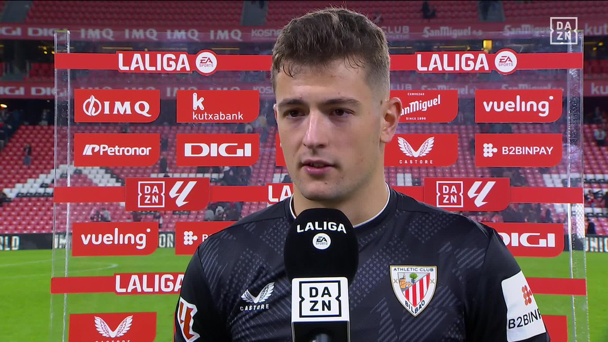 Si Julen se cae, Agirrezabala se levanta. Y San Mamés ayuda en ello 🦁 "Nuestra afición es increíble. Sin ellos, no podríamos lograr todo lo que estamos logrando" ❤️ Su respuesta a Sergio Quirante #LALIGAenDAZN ⚽