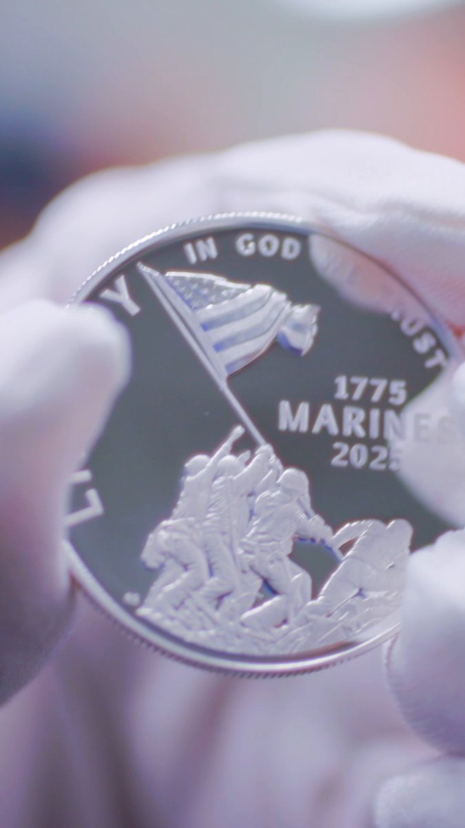 The United States Mint in collaboration with the Marine Corps Heritage Foundation celebrated the ceremonial striking of three commemorative coins to be produced in 2025 to honor the U.S. Marine Corps’ 250th birthday at the United States Mint in Philadelphia on December 4.