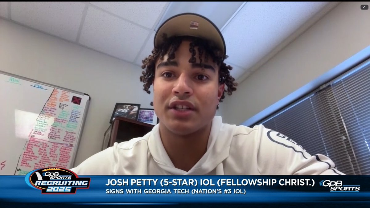 5-star ⭐ OT and Georgia Tech Football commit Josh Petty joined us during our Early Signing Day show to talk about why he chose the Jackets 🏈 More from the show: Fellowship Christian Athletics | #GPBSports