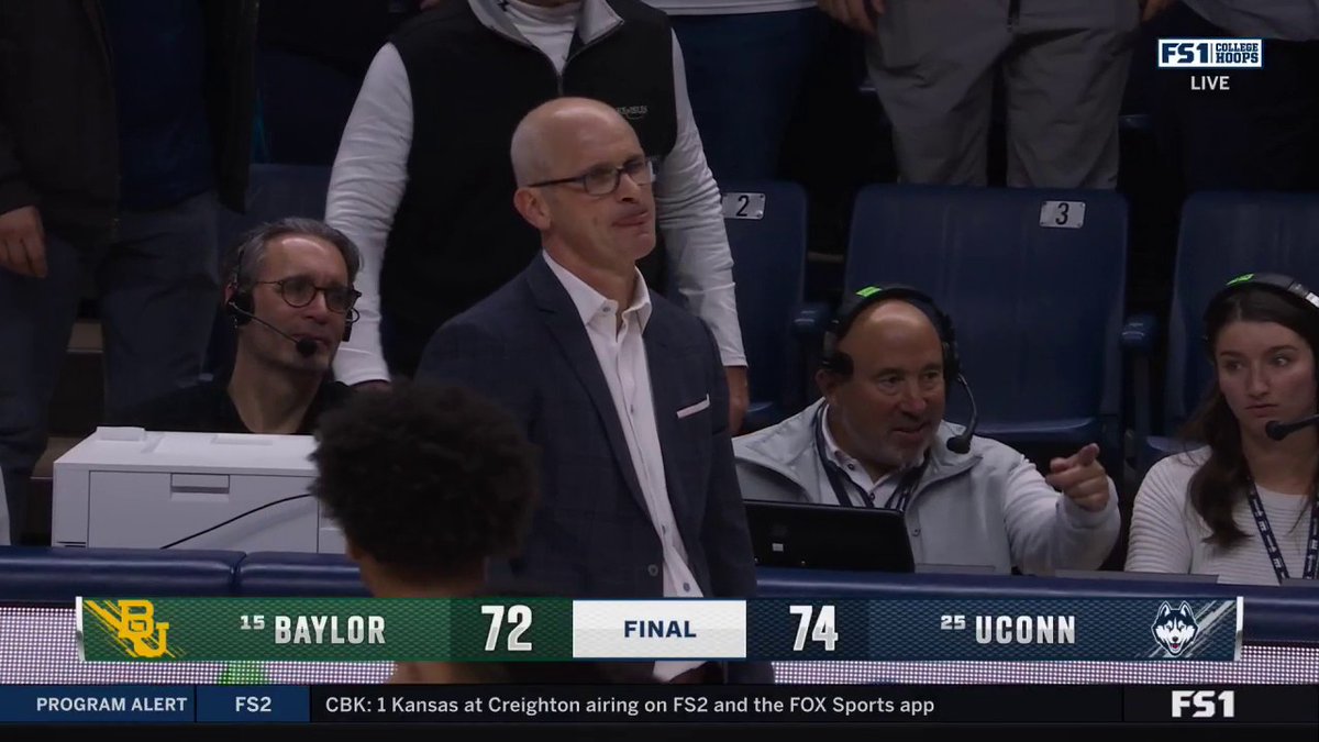 SPREAD DRAMA AT THE END! Baylor with a bucket to hit the over (144.5) and to have them covering until they foul with less than a second left UConn (-3.5) knocks down 2 FTs to cover