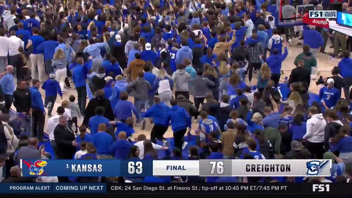 STORMING IN OMAHA!!! DOWN GOES NO. 1 KANSAS ⛈️ Creighton Men’s Basketball