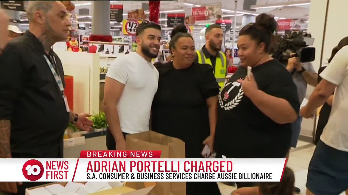 Aussie "billionaire" Adrian Portelli has been charged over the conduct of his online lottery business, LMCT+. Just this week, Portelli dished out thousands of dollars in Coles vouchers, to families in western Sydney.