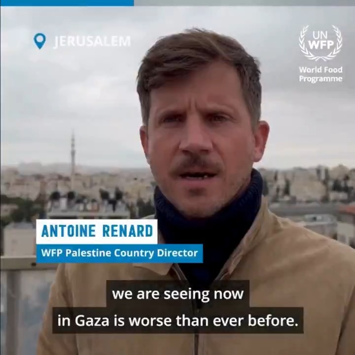 The humanitarian response in #Gaza is nearing collapse. For over 50 days almost no food has reached North Gaza. Winter is coming, and families are becoming more vulnerable by the day. Safe and sustained access is urgent. WFP’s Antoine Renard updates from the ground.