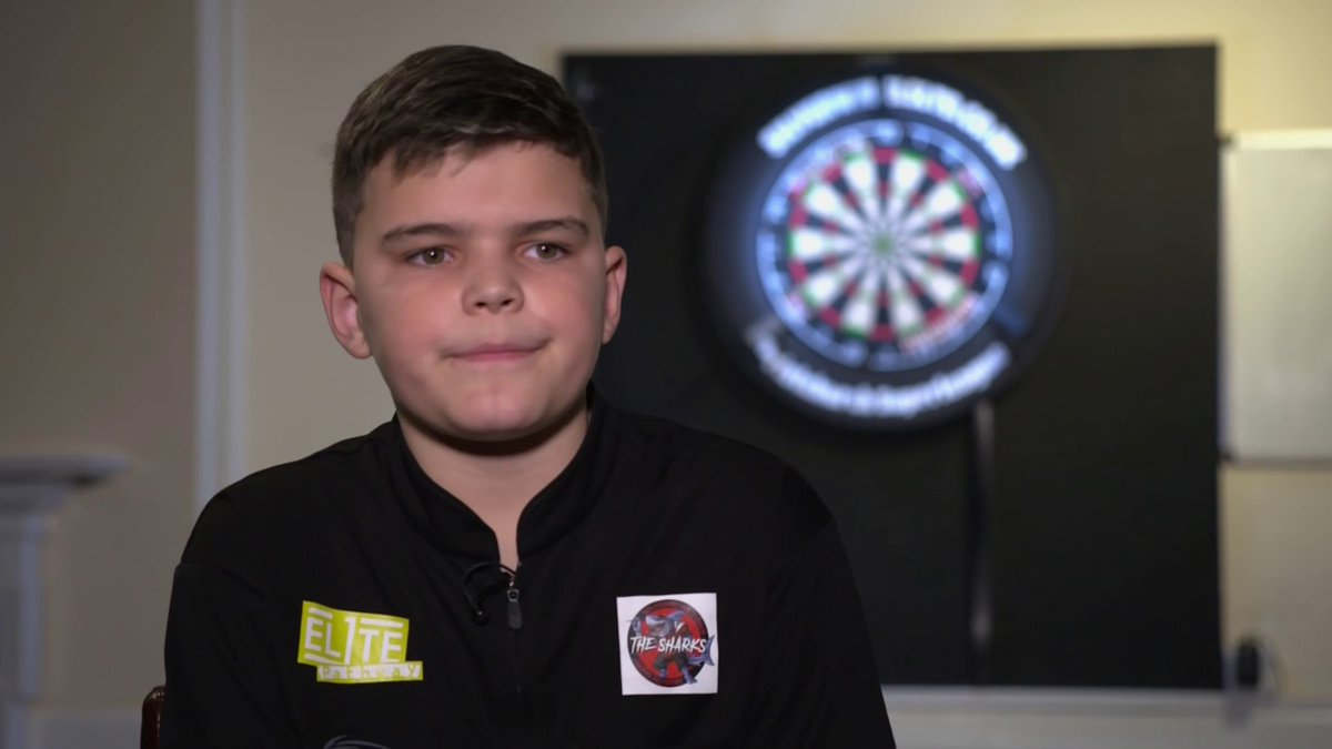 "I'm going to win most of them when I'm older" 😅 12-year-old Jayden Walker is putting the darting world on notice 👊 🎯