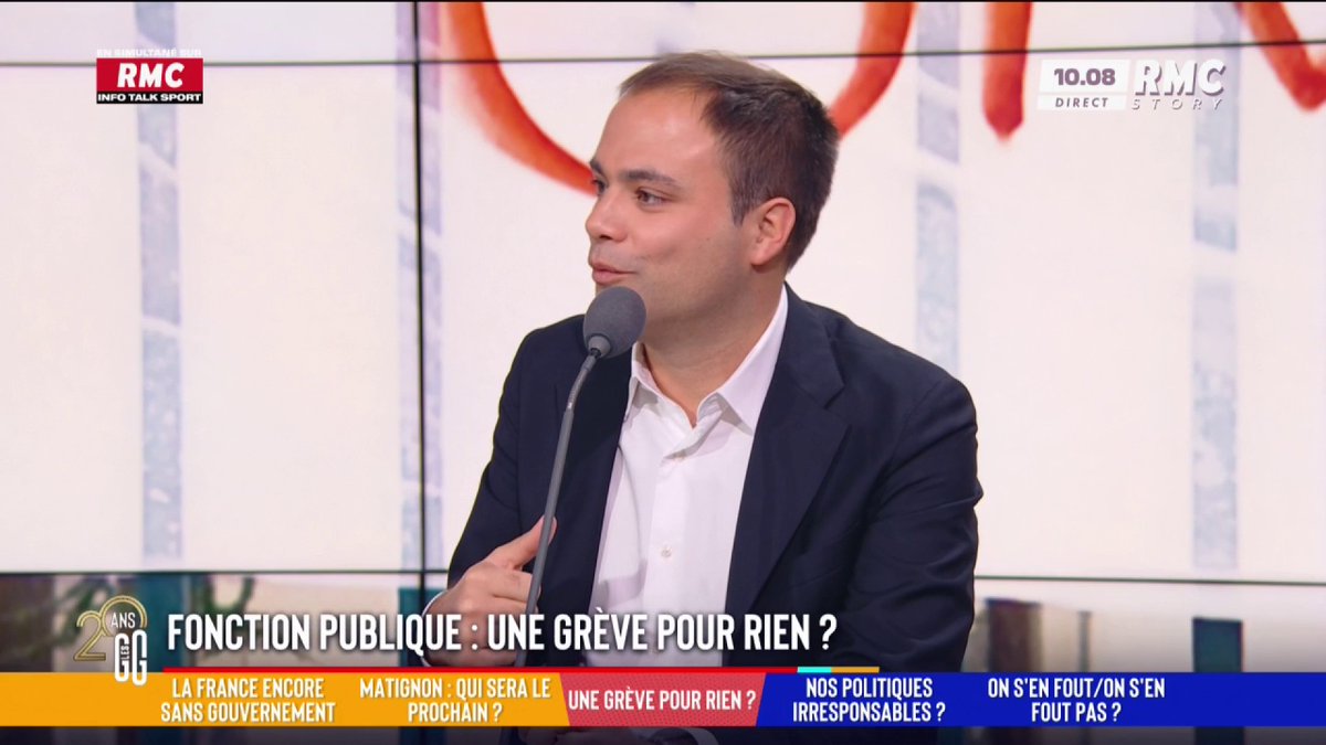🪧 Fonction publique : une grève pour rien ? 🗣️ Charles Consigny : "Je demande une grève des contribuables en réponse à la grève des fonctionnaires ! Quand on ne fait même pas 35h/semaine, quand on est passé à 4 jours/semaine, les grèves, je les trouve indécentes !" #GGRMC