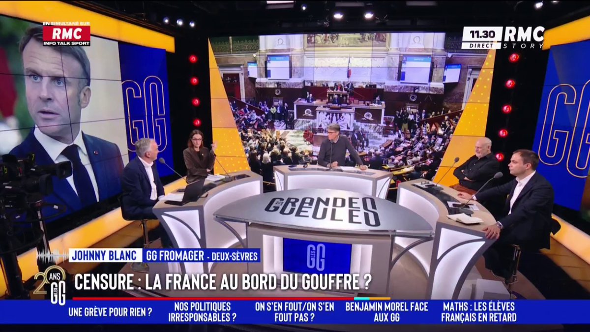 😡 Le coup de gueule de notre GG Johnny Blanc 📞 Johnny Blanc : "Bien sûr que les Français ne font pas ce qu'il faut ! On a les politiques qu'on mérite... c'est nous qui les avons mis en place ! Donc, il ne faut pas venir pleurer maintenant... On va droit dans le mur !" #GGRMC