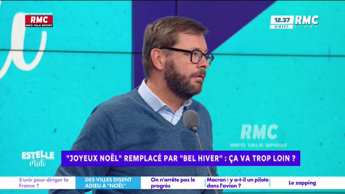 🎄 "Joyeux Noël" remplacé par "Bel Hiver" : ça va trop loin ? 🎙️ Lavrilleux Jerome : "Il y a longtemps, j'ai passé des vacances de Noël à Dubaï, c'était marqué "Joyeux Noël" ! À force de mal nommer les choses, on va ajouter de la misère au monde..." #EstelleMidi