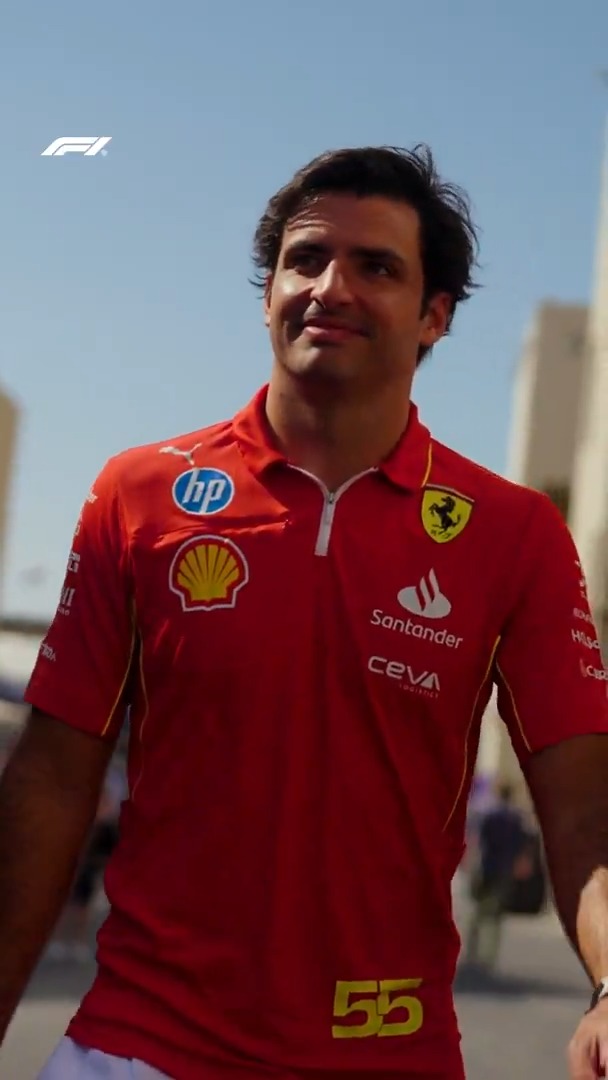 Carlos arrives for his final race weekend with Scuderia Ferrari HP ❤️ #F1 #AbuDhabiGP