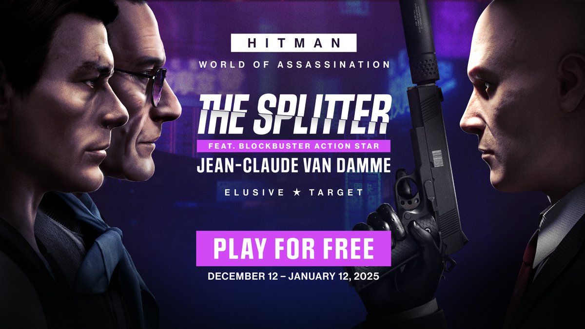 🎥 Jean-Claude Van Damme (Jean-Claude Van Damme), Movie Legend and Action superstar, steps into HITMAN World of Assassination as Max Valliant in our latest Celebrity Elusive Target mission. Max Valliant is a ruthless and unforgiving assassin whose only weakness seems to be his self-confidence; this won’t be like any other mission. Play for free December 12th – January 12th The new briefing is in. #HITMAN #Agent47 #TheSplitter #JCVD #ActionLegend #jeanclaudevandamme #martialarts #vandamme