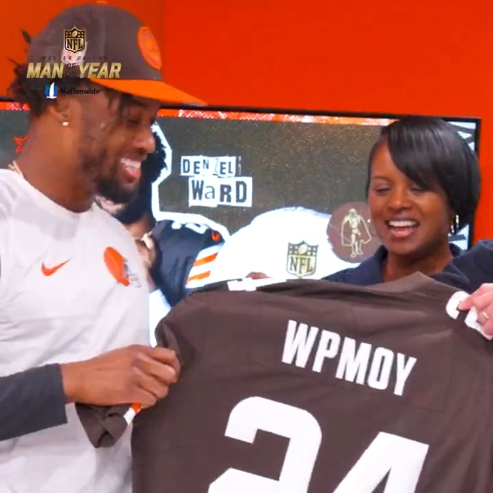 The best surprise for one of the best guys we know 🧡 From his work with his Make Them Know Your Name Foundation to his involvement with BrownsGiveBack and more, we couldn't think of a more deserving candidate than Denzel for #WPMOY. Nationwide | Make Them Know Your Name | #DawgPound