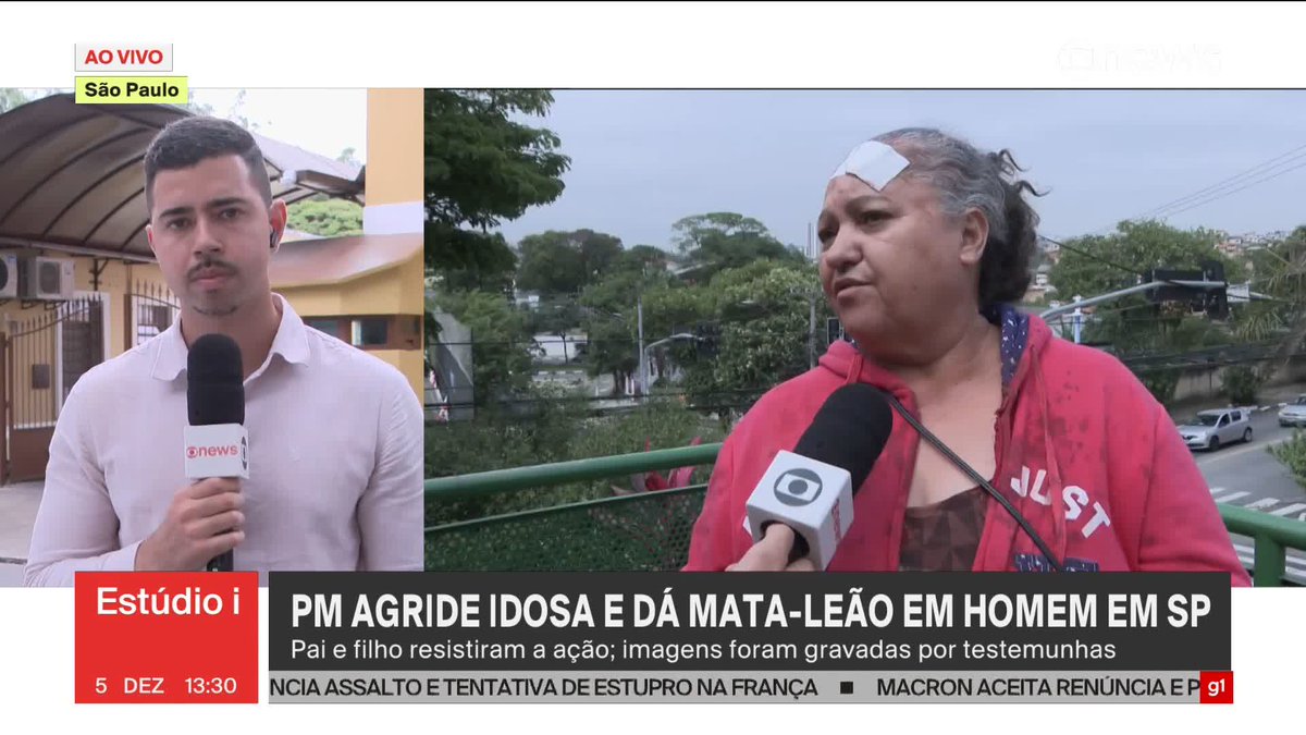 "Que risco ofereço a policiais?", diz idosa que foi agredida por PM em São Paulo. "Jamais poderia ser agredida por um homem. Principalmente, por ele fardado". ➡ Assista na #GloboNews: #Estúdioi