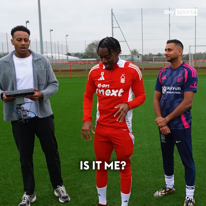"The eyes were on the camera." 👀 Nottingham Forest's Anthony Elanga takes on the no-look penalty challenge 🔴