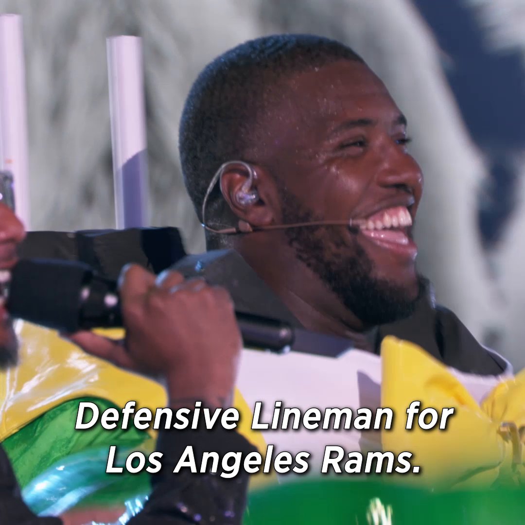 He can sing and run defense all at the same time! Welcome to #TheMaskedSinger fam Kobie Turner! Los Angeles Rams fans, let's hear some love in the comments for #GooMask!