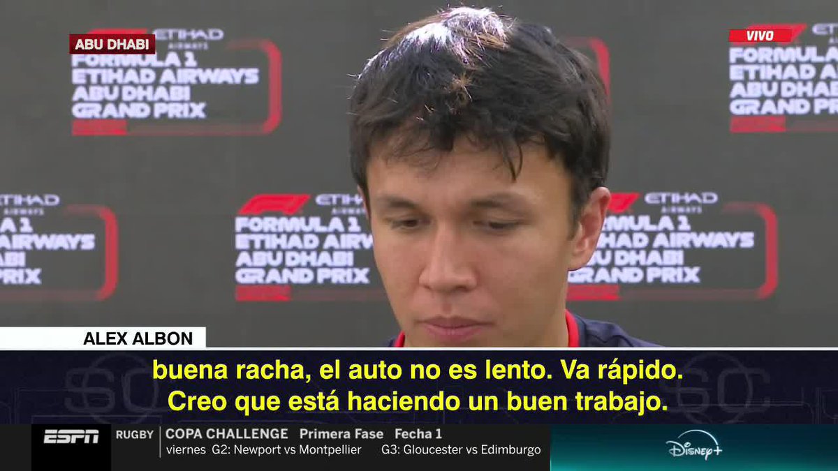 "CREO QUE ESTÁ HACIENDO UN BUEN TRABAJO", Alex Albon opinó sobre el trabajo de Franco Colapinto en Williams. 📺 #AbuDhabiGP | Toda la temporada de #F1 por #DisneyPlus Premium