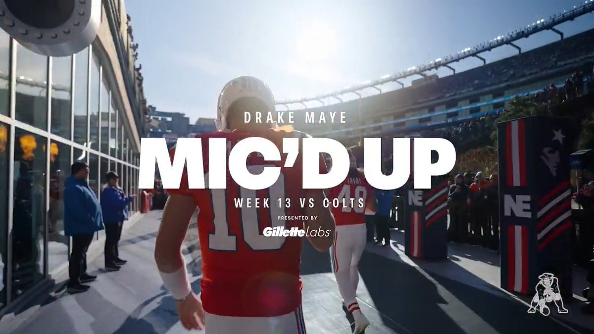 A dose of Drake Maye mic’d up for your bye week.