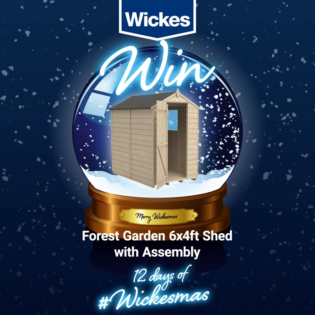On the fifth day of Christmas, Wickesmas gave to me… The chance to #WIN Apex Overlap Pressure Treated Shed with Assembly from @ForestGarden To enter, follow Wickes and Forest Garden like this post and tag a friend below! Remember, the more tags, the more chances you have to win.