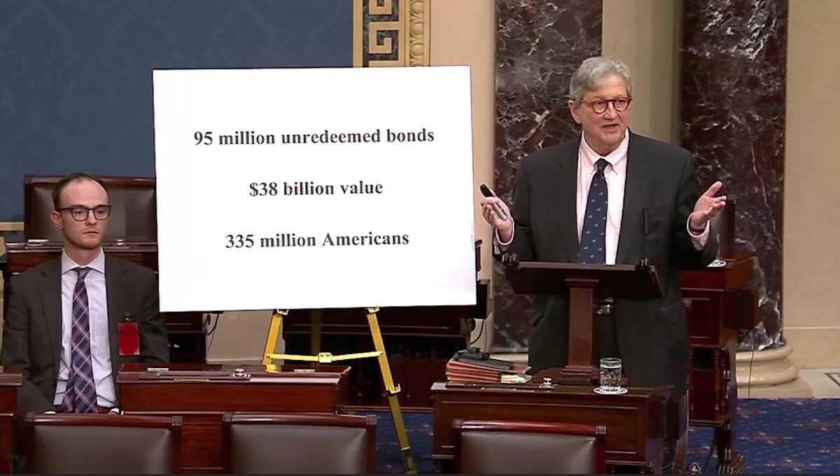 The Department of the Treasury has 95 MILLION unredeemed savings bonds that belong to the American people. Now that my Unclaimed Savings Bond Act is law, we can make it easier for Americans to finally get their money.