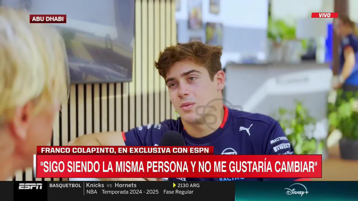 🎙 | Franco sobre la posibilidad de cambiar su forma de ser "No me gustaría cambiar, no me gustaría ser fanático del alguien y cambie por lo que esta viviendo" #ColapintoToF1In2025