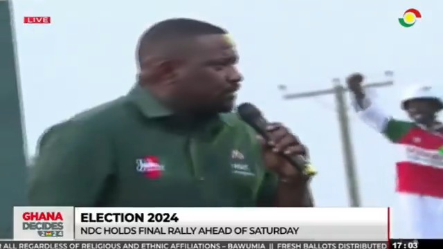 ‘When they bring the rice, salt, and money, take it—but vote NDC' John Dumelo’s message at the NDC’s final rally ahead of December 7 #3NewsGH #ElectionCommandCentre