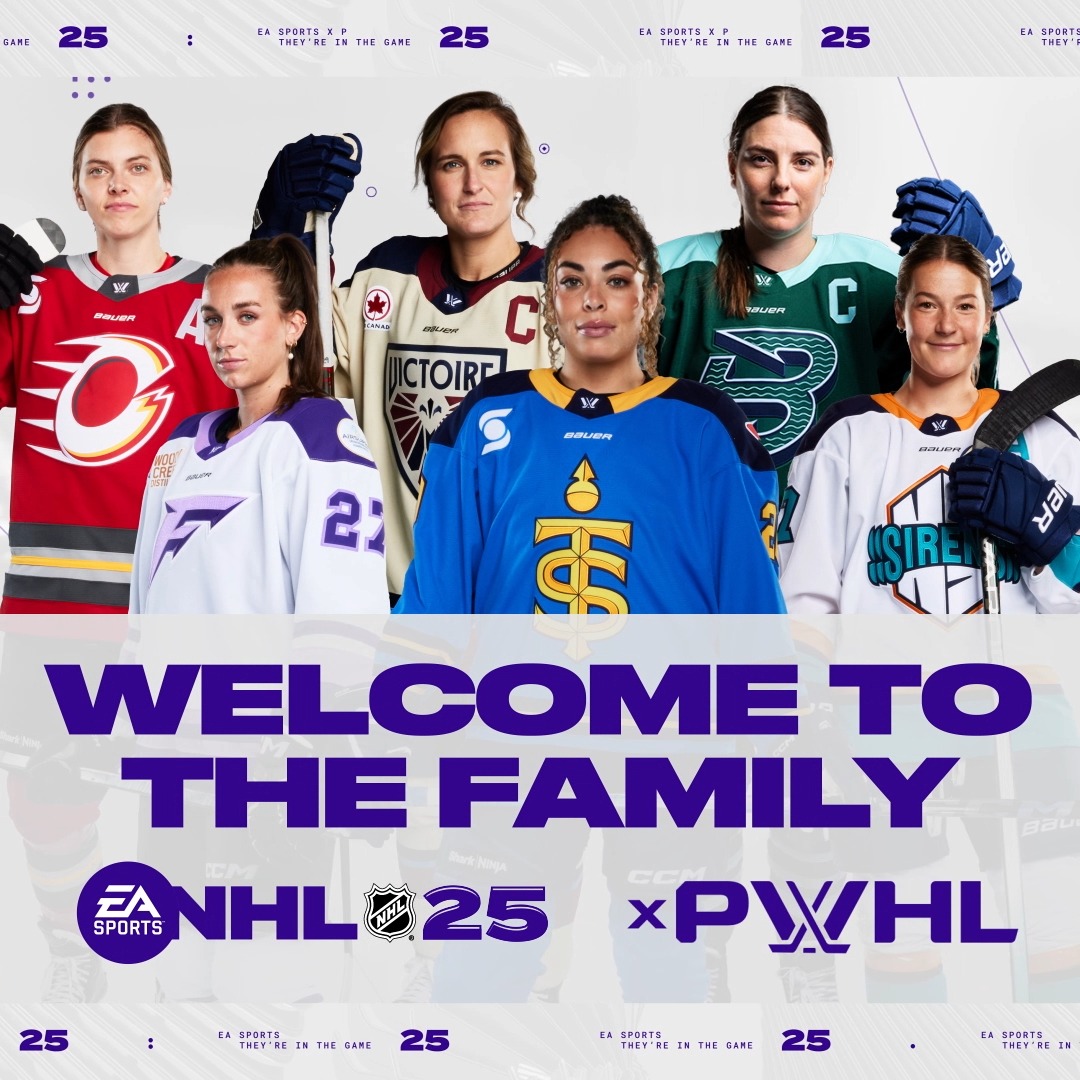 Welcome to the EA SPORTS Family 🙌 PWHL are now in the game #NHL25 🏒