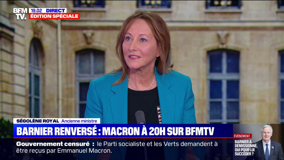 💬 "Je suis une solution pour mon pays" Ségolène Royal se porte candidate pour Matignon