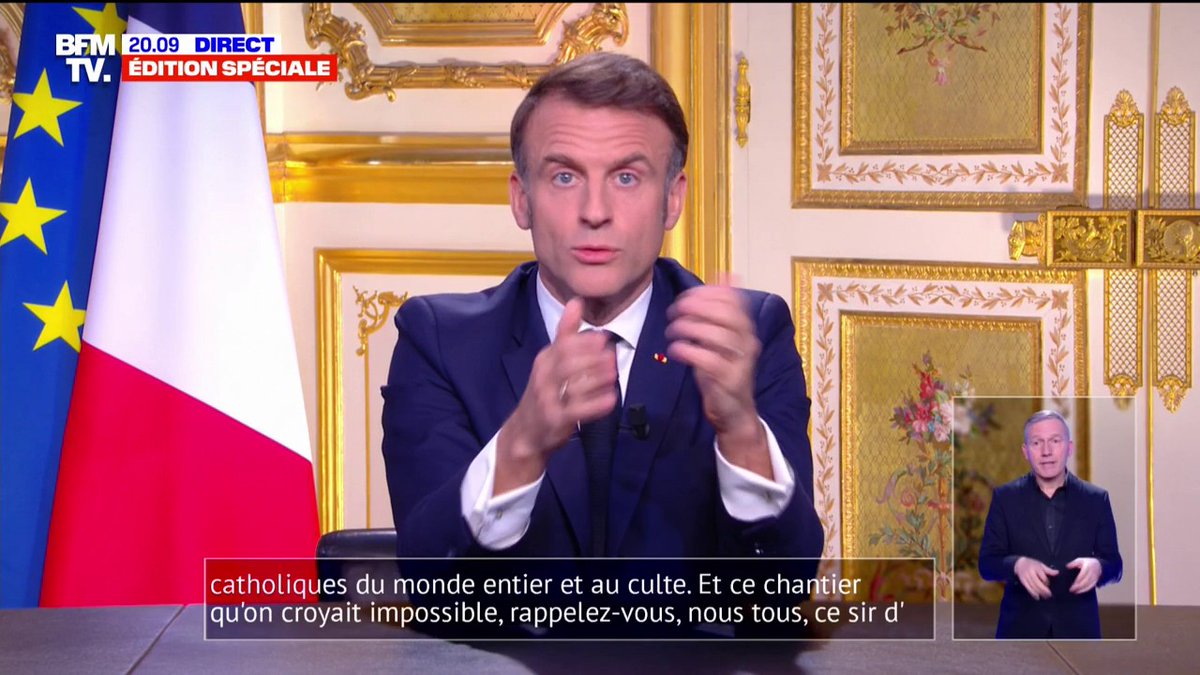 Nouveau Premier ministre: "Je le chargerai de former un gouvernement d'intérêt général représentant toutes les forces politiques qui s'engagent à ne pas le censurer", déclare Emmanuel Macron