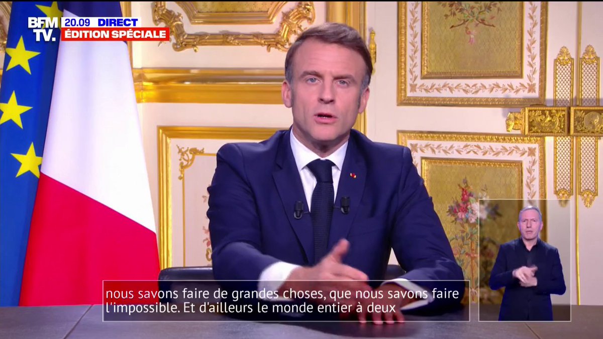 Nan mais le prochain faut vraiment lui faire un bilan psychiatrique complet parce qu’on ne peut pas se permettre de confier un bouton nucléaire à des illuminés pareils… #Macron20h