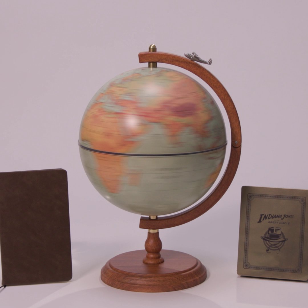 Indy's crate has arrived! See what's included in the #IndianaJones and the Great Circle Collector's Edition. (Spoiler warning: Unlocking the globe can be...a puzzle.)