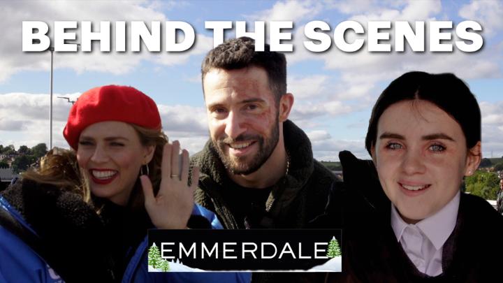 Throwbacks, drama and suspense... Join us as we chat with the cast about tonight's thrilling stunt 🎬 #Emmerdale