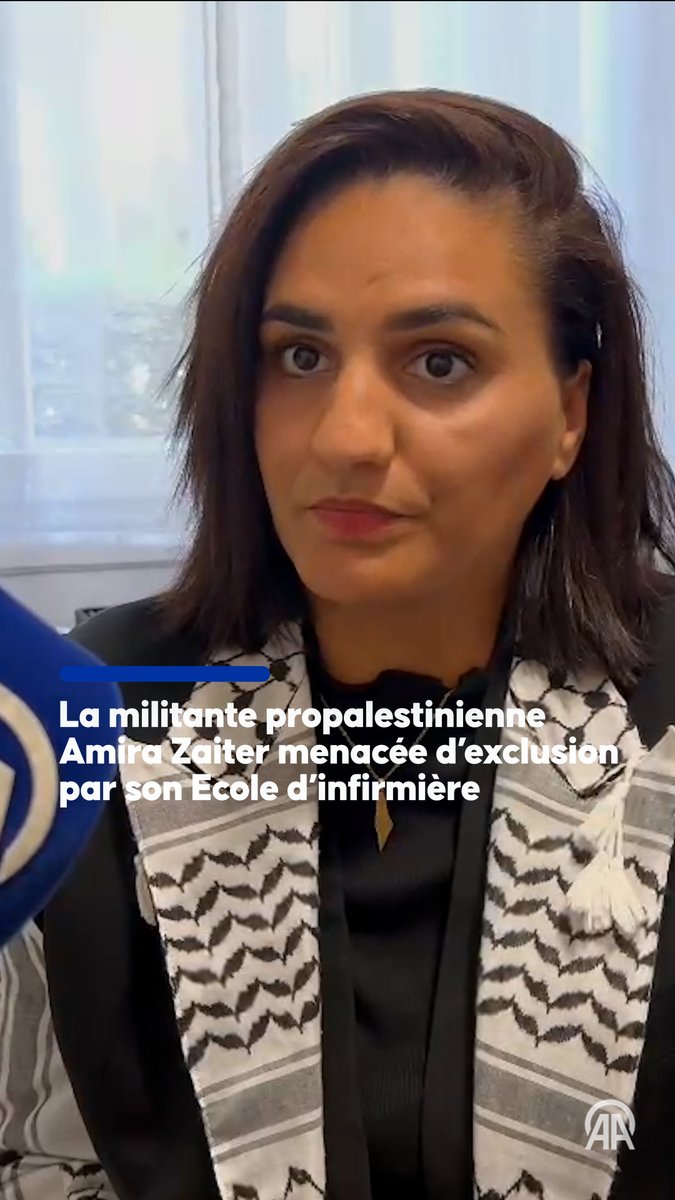 🇫🇷La #militante propalestinienne 🇵🇸Amira #Zaiter menacée d’#exclusion par son Ecole d’infirmière - La jeune femme est convoquée mi-décembre en commission de discipline