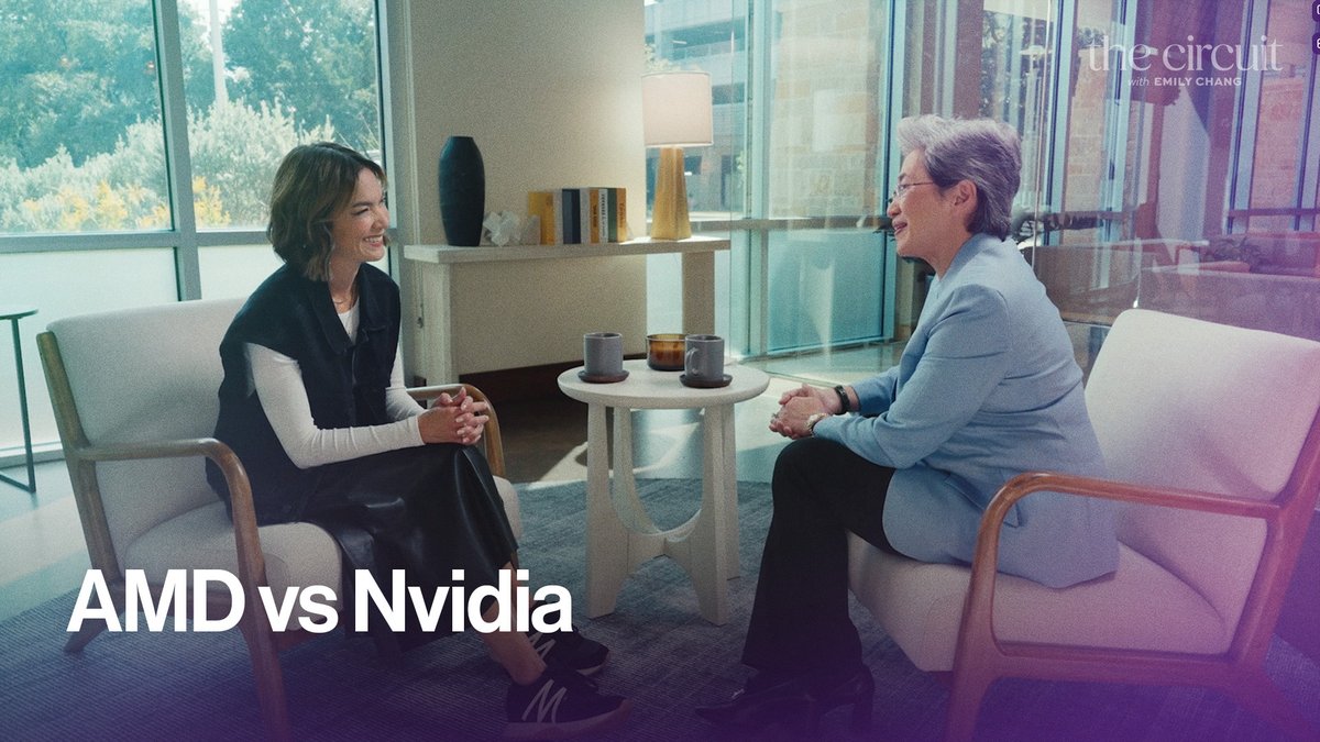 I visit AMD’s chip labs with Lisa Su on “The Circuit” tonight and talk about the race with Nvidia and more…. PS. This is what she has to say about her and Jensen being distant cousins:
