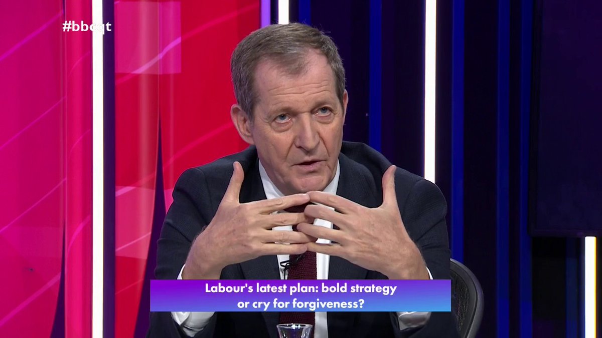 “I do think politics has got harder... I can see why there are issues around clarity” Former No.10 comms chief Alastair Campbell says he would back Labour’s latest plans, but says part of leadership is explaining to the public “what it’s for” #bbcqt