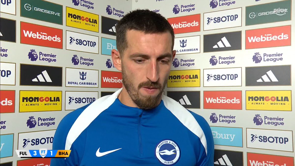 Lewis Dunk was disappointed with the officials following Brighton's defeat to Fulham... #PLonPrime #FULBHA