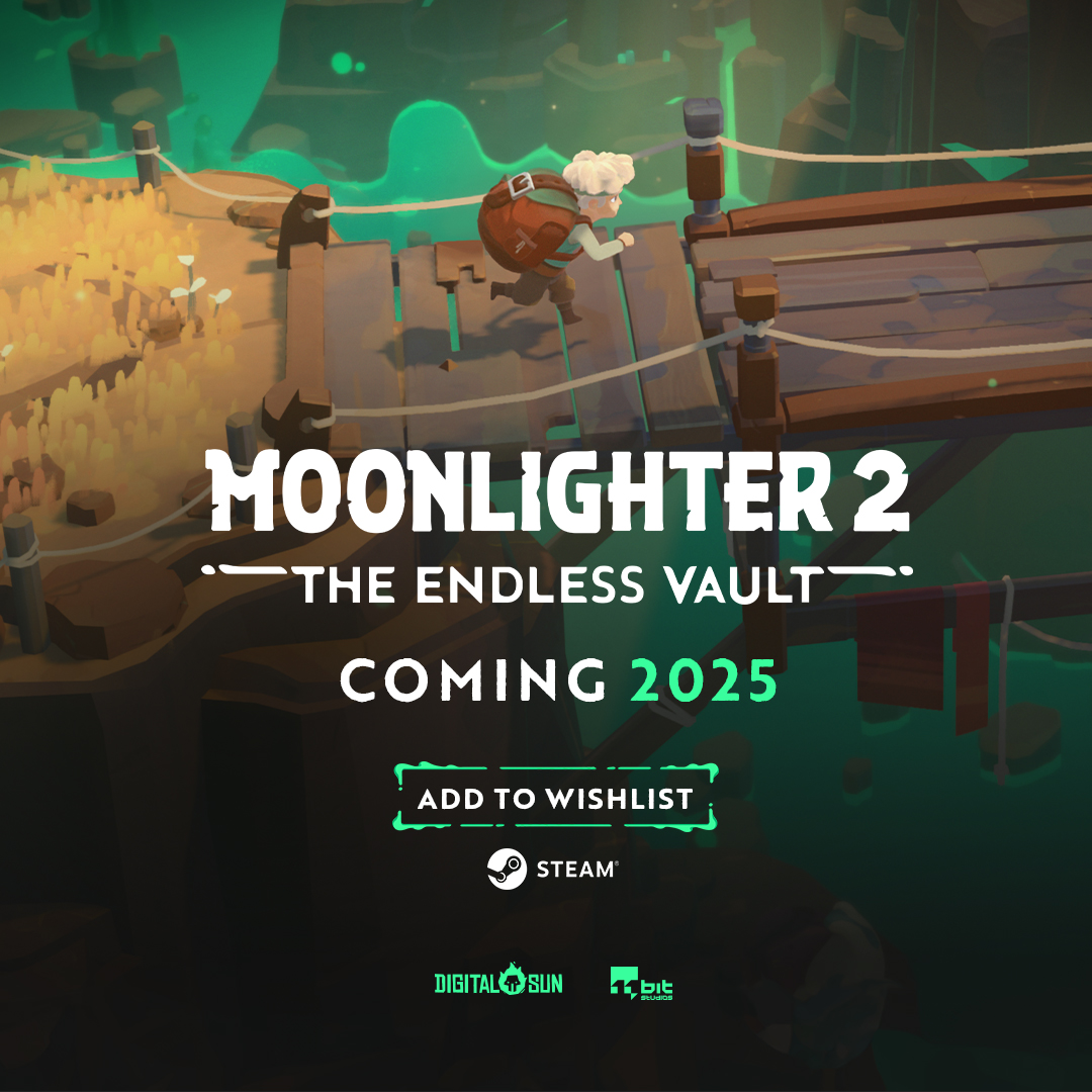 Great news Adventurers! 💚 Get ready to return to a vivid, enchanting world where daring escapades blend seamlessly with the art of commerce. Together with Digital Sun | Wishlist ReVamp! we are thrilled to bring back Will, the fearless merchant-hero you know and love from #Moonlighter! Moonlighter 2: The Endless Vault will launch in 2025 on PC, Xbox Series X|S, and PlayStation 5 ⚔️ Wishlist now: