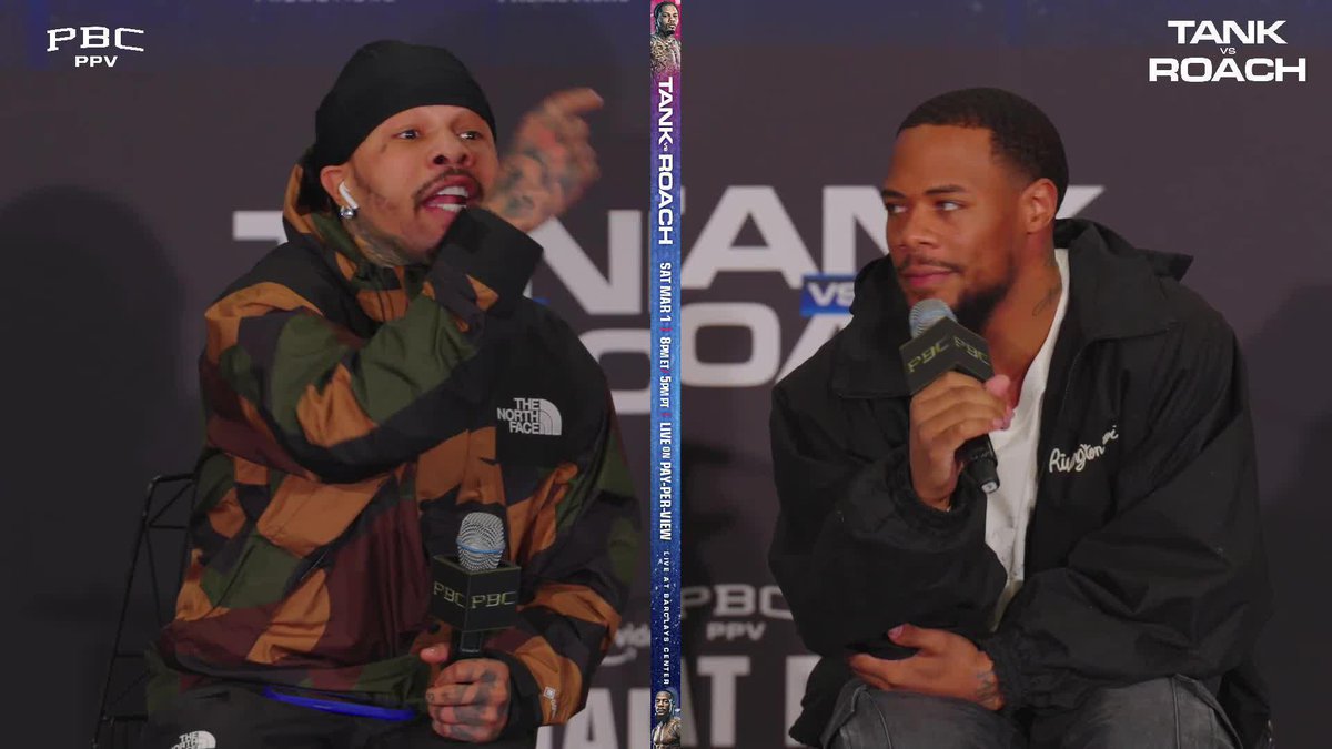 Gervonta Davis telling Lamont Roach’s team and supporters that he will make Roach pay for their words at today’s press conference… [🎥 @PremierBoxing]