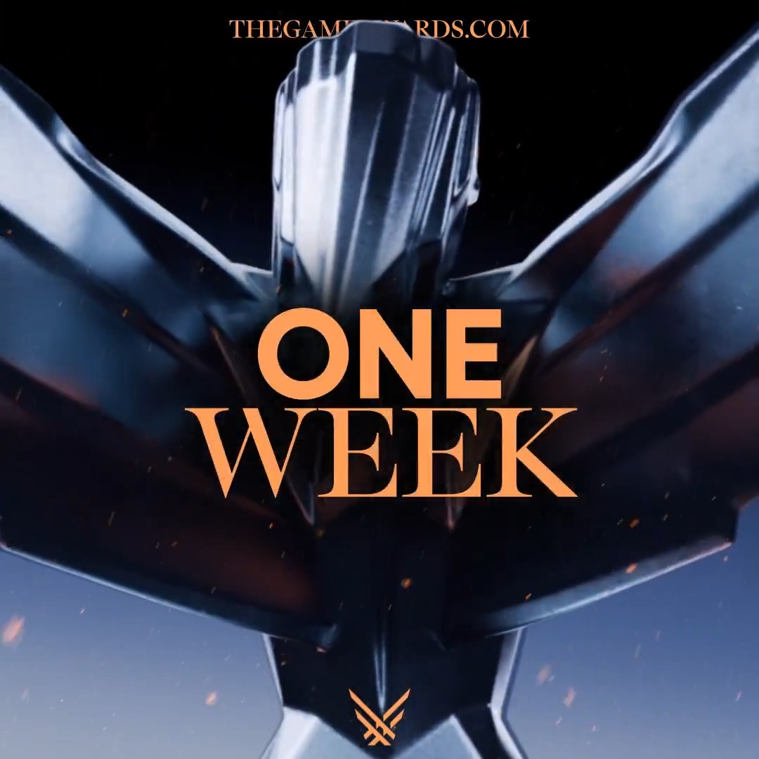 Hard to believe it, but we are exactly ONE WEEK AWAY from #TheGameAwards: 10th Anniversary Celebration on Thursday, December 12. We look forward to seeing you then. Opening Act begins at 4:30pm PT / 7:30p ET / 12:30a GMT.