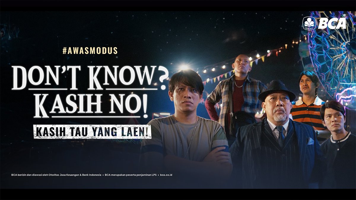 INDRO WARKOP dan AGAK LAEN ngajak kalian untuk hati-hati saat ketemu modus penipuan yang 'Agak Laen'. Ingat selalu Don't Know? Kasih No! dan jangan lupa kasih tau yang laen Info lengkap di #AwasModus #ModusAgakLaen #DontKnowKasihNo #AgakLaen #Indro