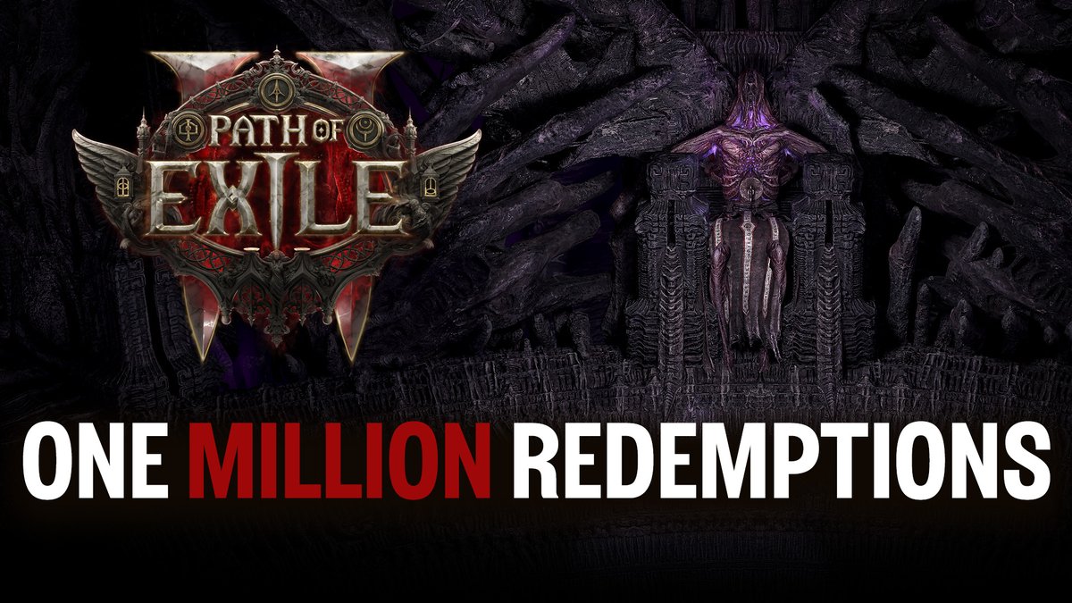 We’ve just reached 1 million Early Access redemptions. The support you have all shown for Path of Exile 2 Early Access is far beyond anything we could have ever predicted. However we want to be upfront with you all and let you know there may very well be queues over the weekend.