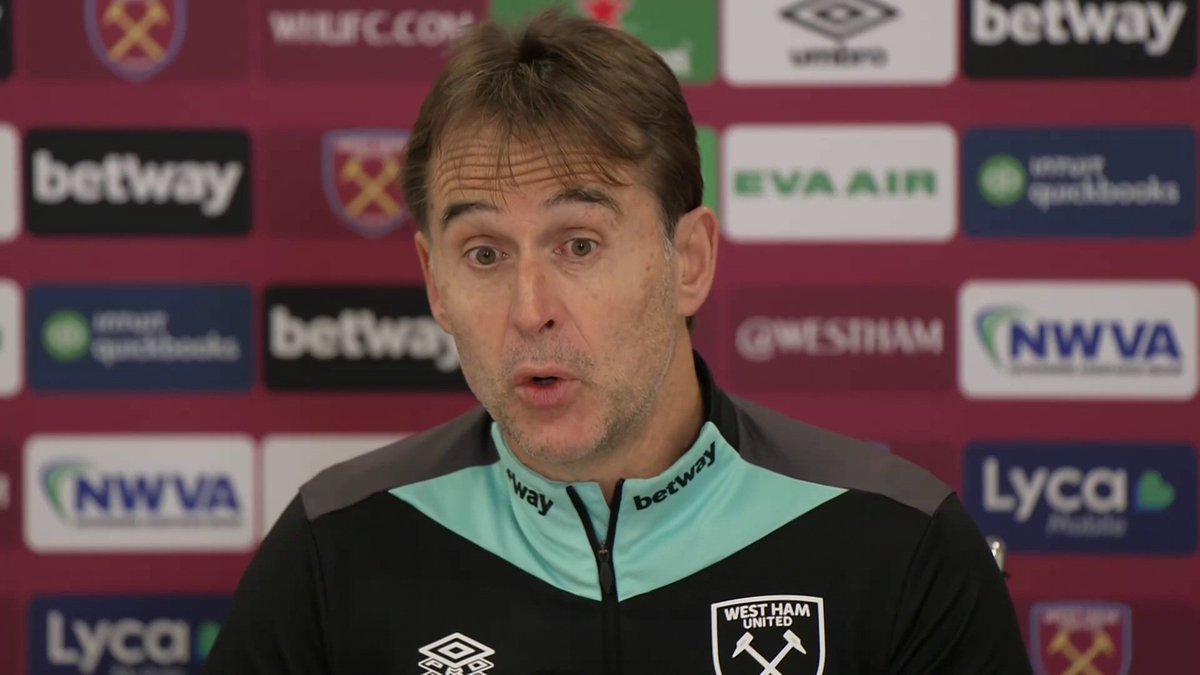 🗣️ "I understand all the things around football and how my main responsibility is to be ready to face a tough, hard match" Julen Lopetegui on reports that he has 'one game to save his job' at West Ham ⚒️