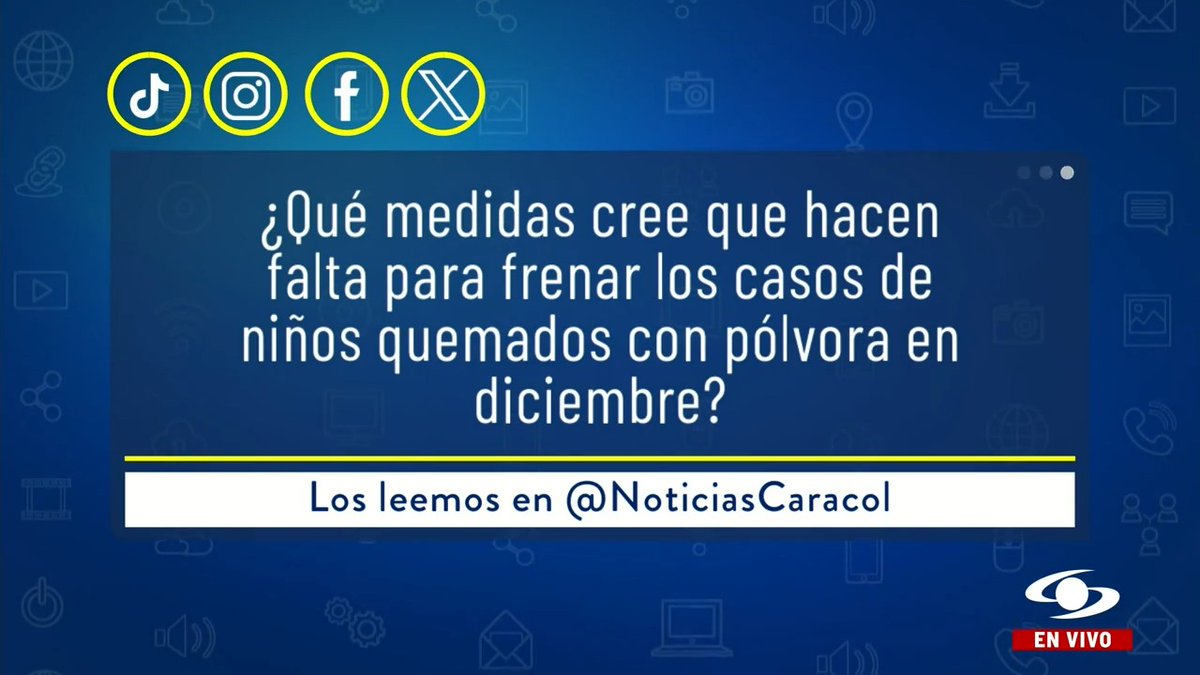 ¿Qué medidas cree que hacen falta para frenar los casos de niños quemados con pólvora en diciembre? Los leemos en Noticias Caracol Más en